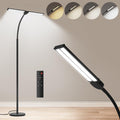 Dual-Head Gooseneck LED Floor Lamp with Remote Control