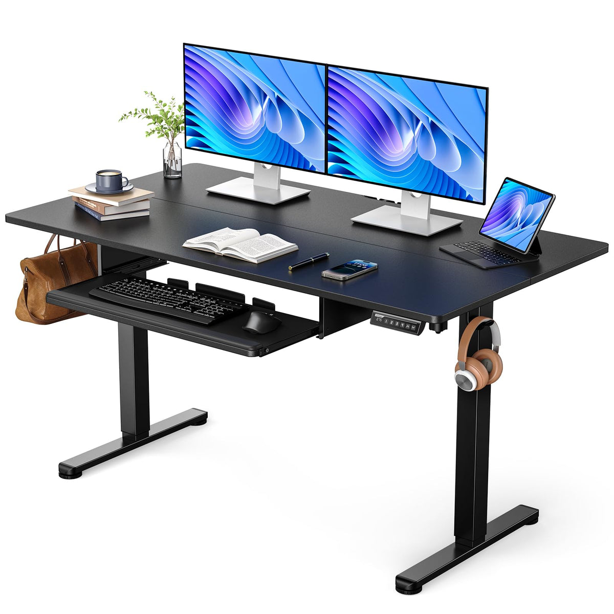 ErGear Electric Height-Adjustable Desk with Keyboard Tray