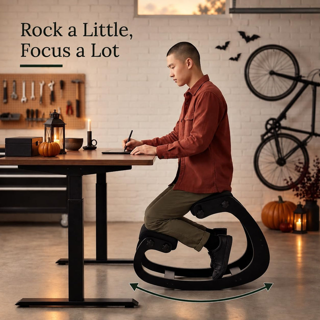 NYPOT Adjustable Ergonomic Rocking Kneeling Chair, 250 lb