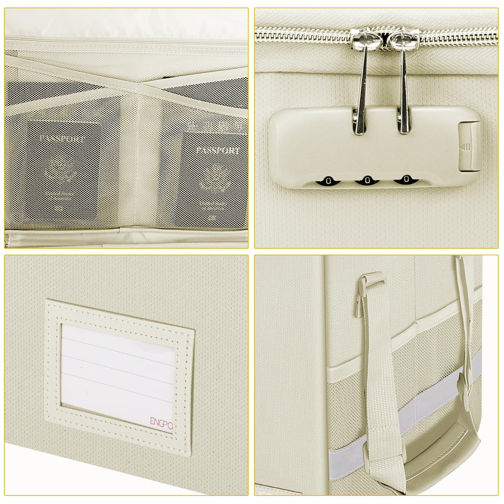 ENGPOW Fireproof File Storage Box with Lock for Office