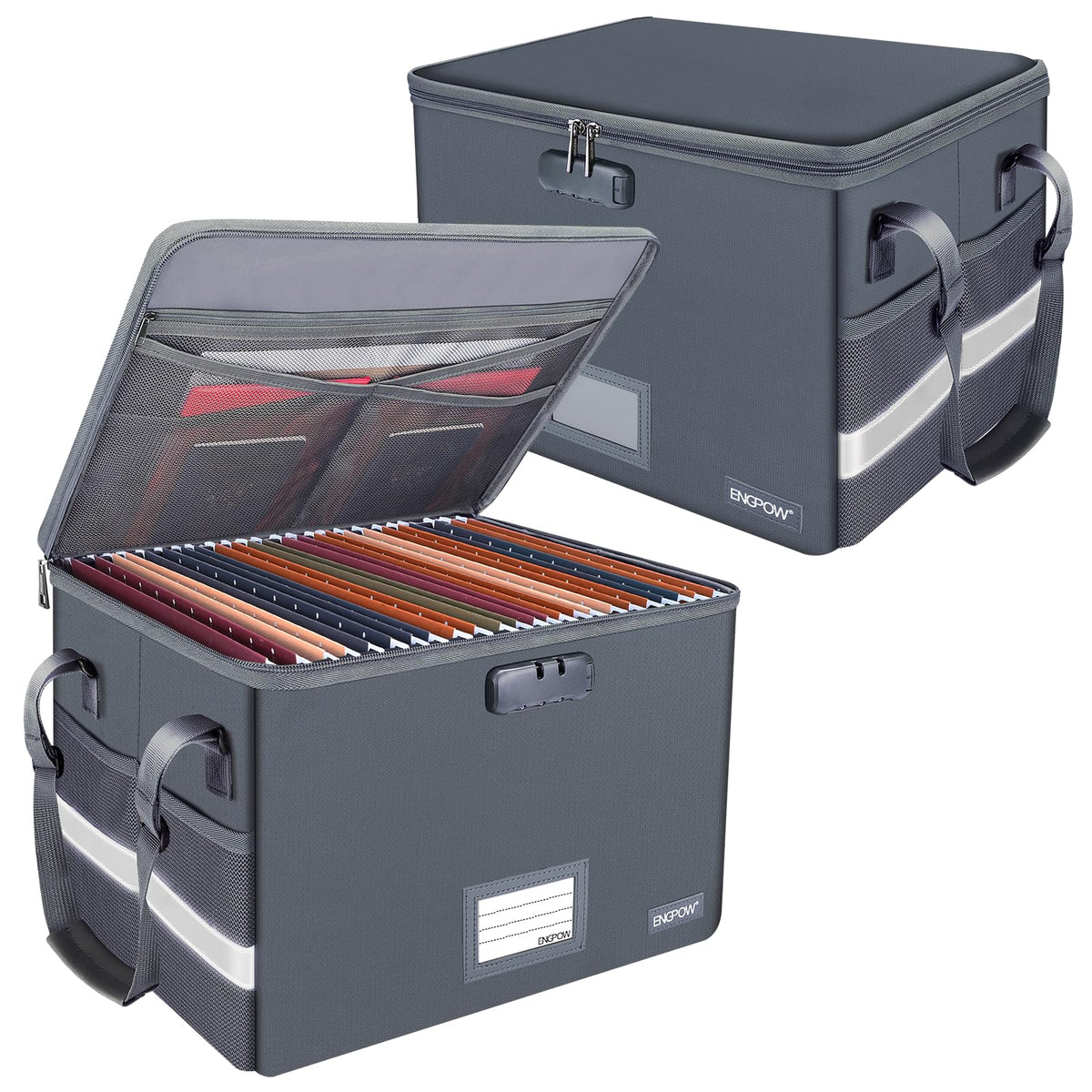ENGPOW Fireproof File Storage Box with Lock for Office