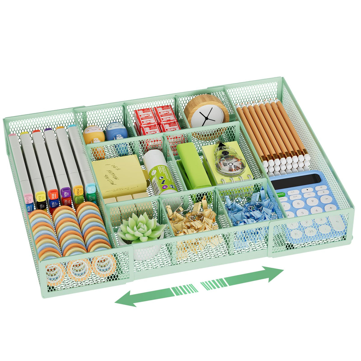 Marbrasse Expandable Desk Drawer Organizer with 10 Compartments