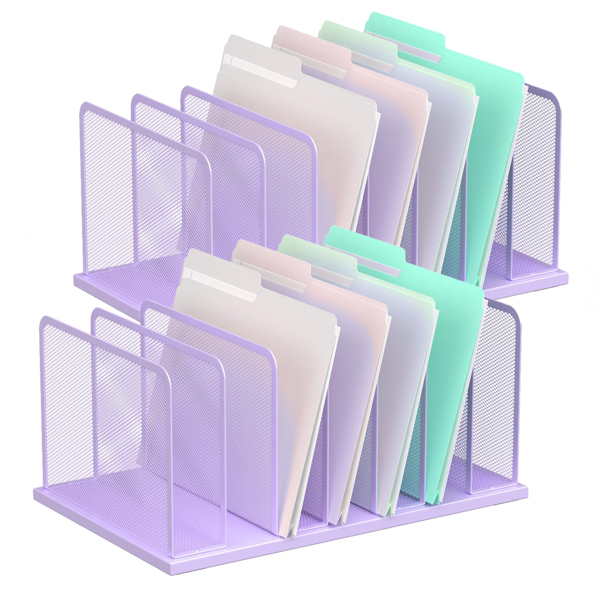 Kuntine.B Upright Mesh Desktop File Organizer for Office