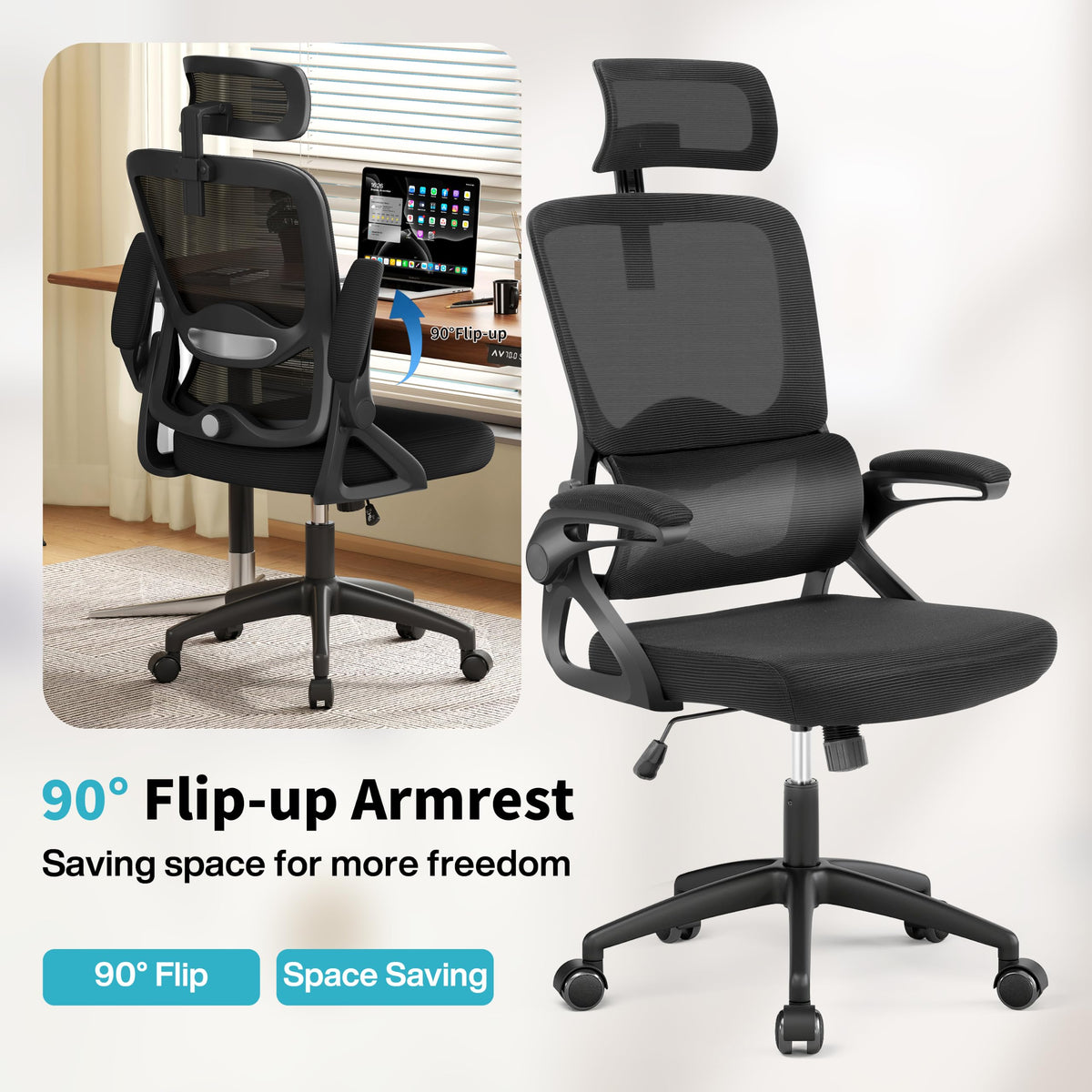 Nexthro 400 lb Ergonomic Mesh Office Chair with Headrest