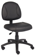 Boss Office Products Posture Task Chair Without Arms in Black, Low-Back (B305)