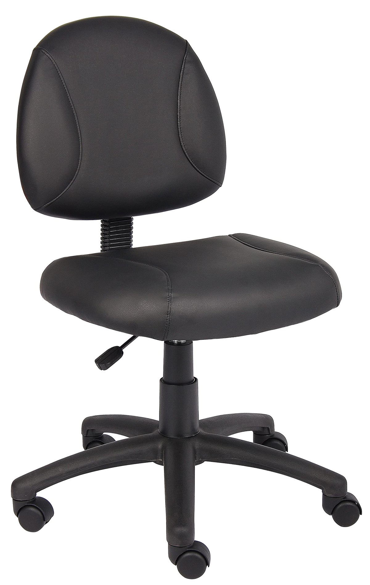 Boss Office Products Posture Task Chair Without Arms in Black, Low-Back (B305)