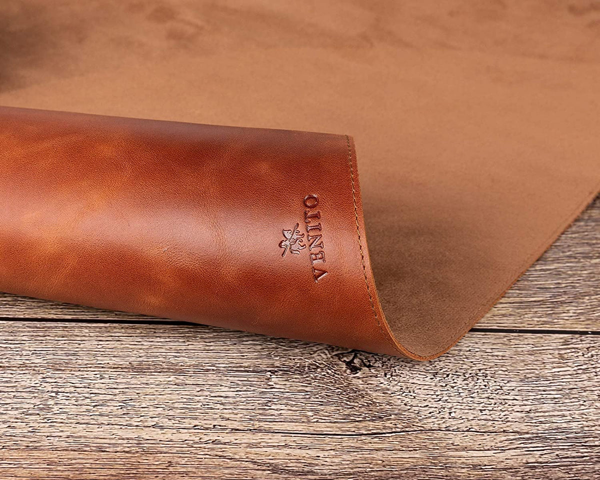 Venito Premium Leather Desk Mat, 36 x 19 Inches