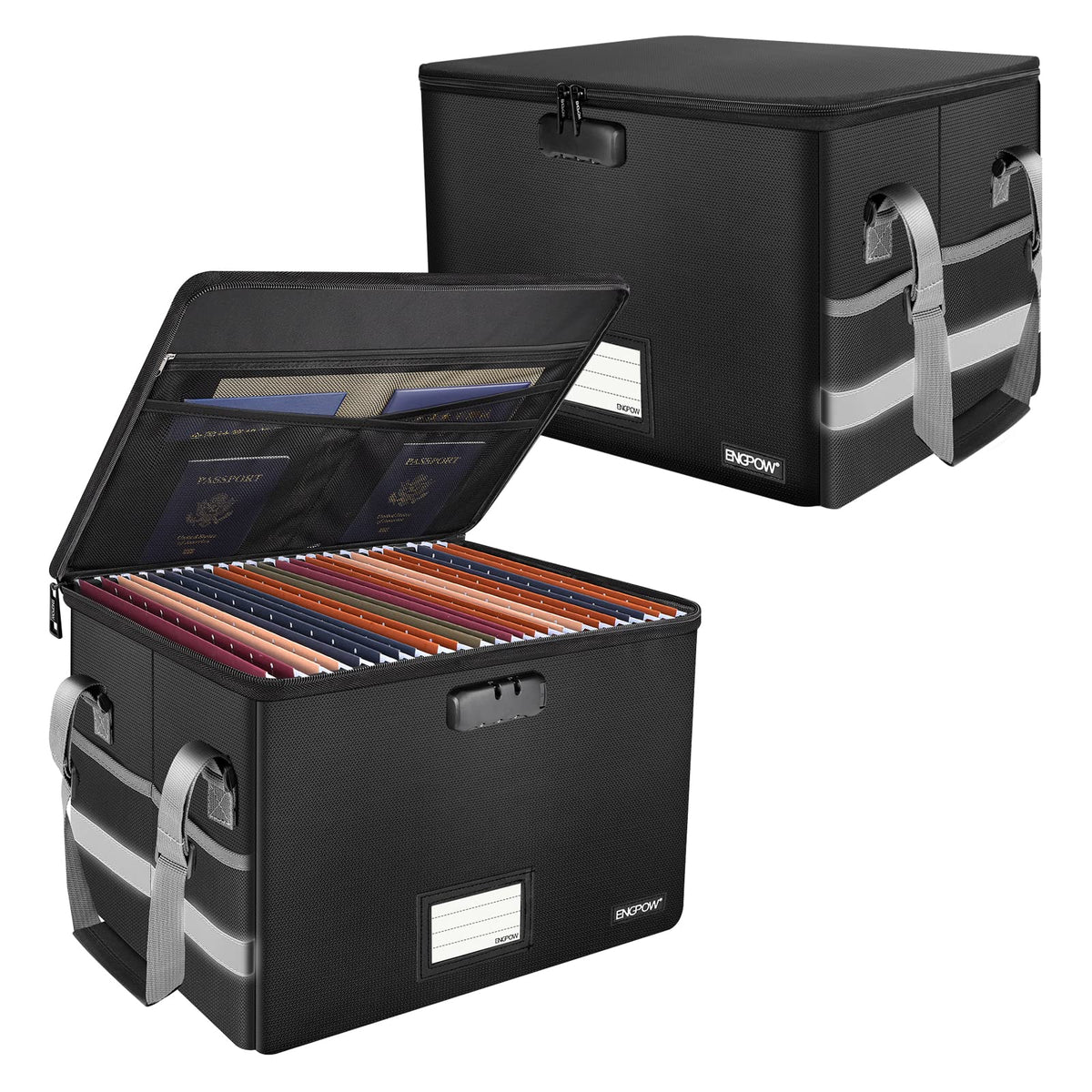 ENGPOW Fireproof File Storage Box with Lock for Office