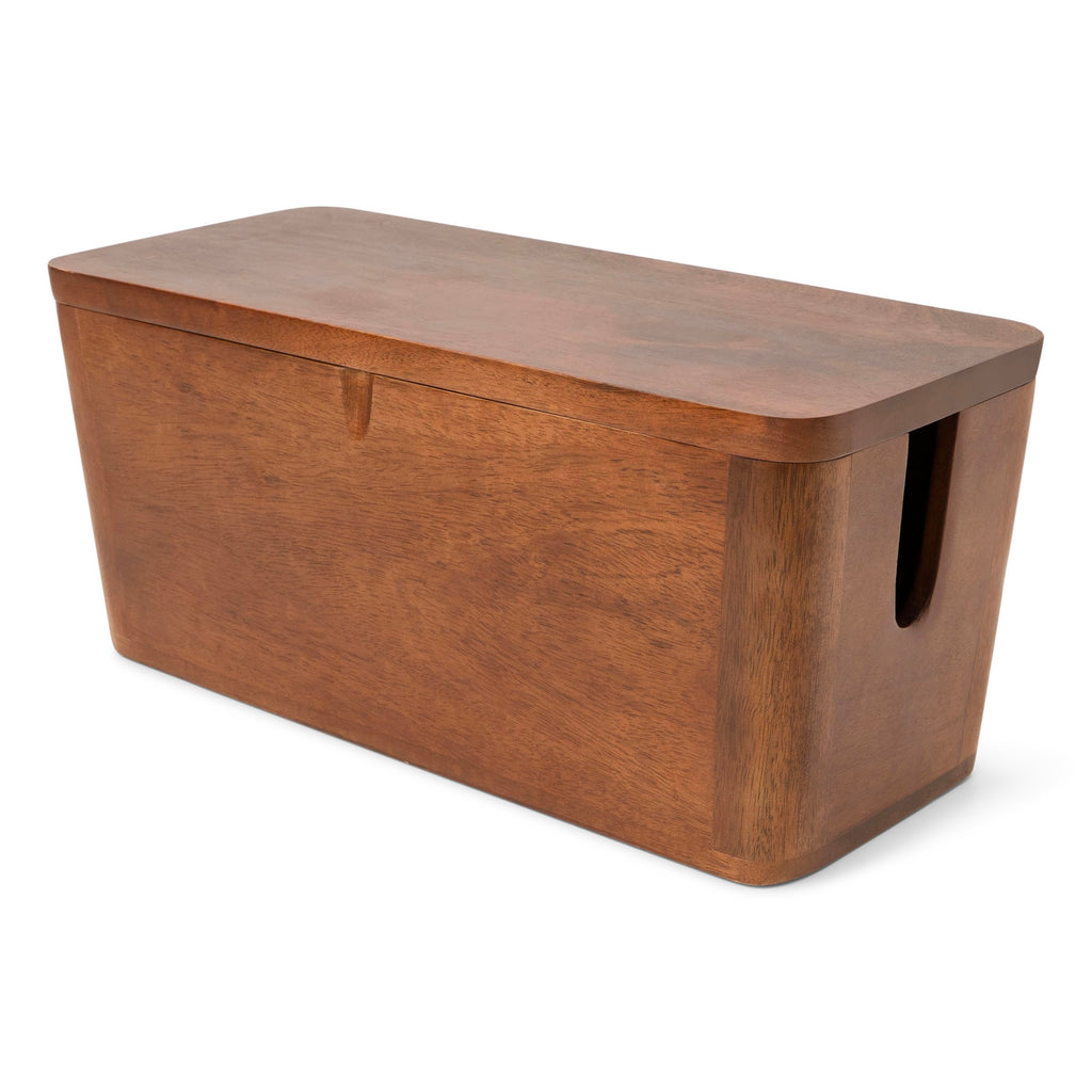 Acacia Cable Management Box - Rustic Design