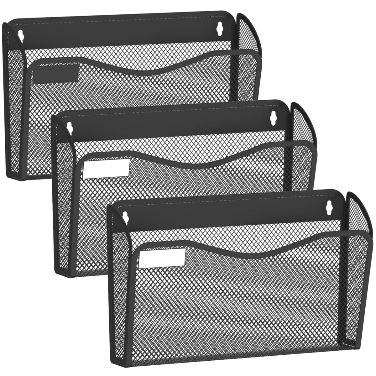 BOHDK Wall-Mounted Mesh File Organizer for Home Office