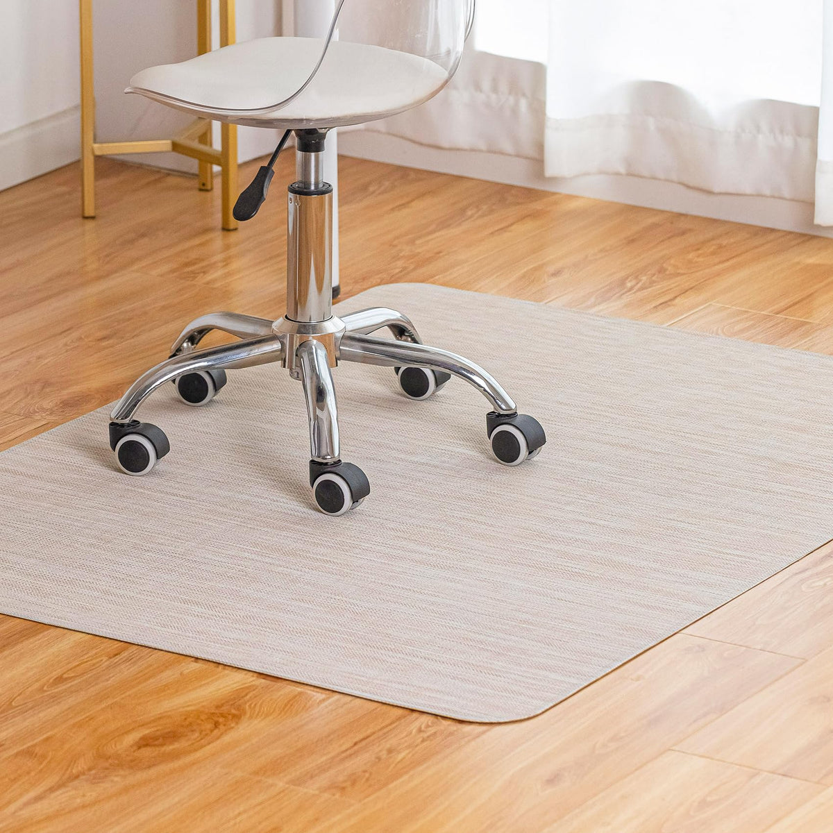 Heavy-Duty Non-Slip PVC Office Chair Mat for Hard Floors