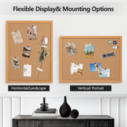 Framed Cork Bulletin Board for Home, School & Office