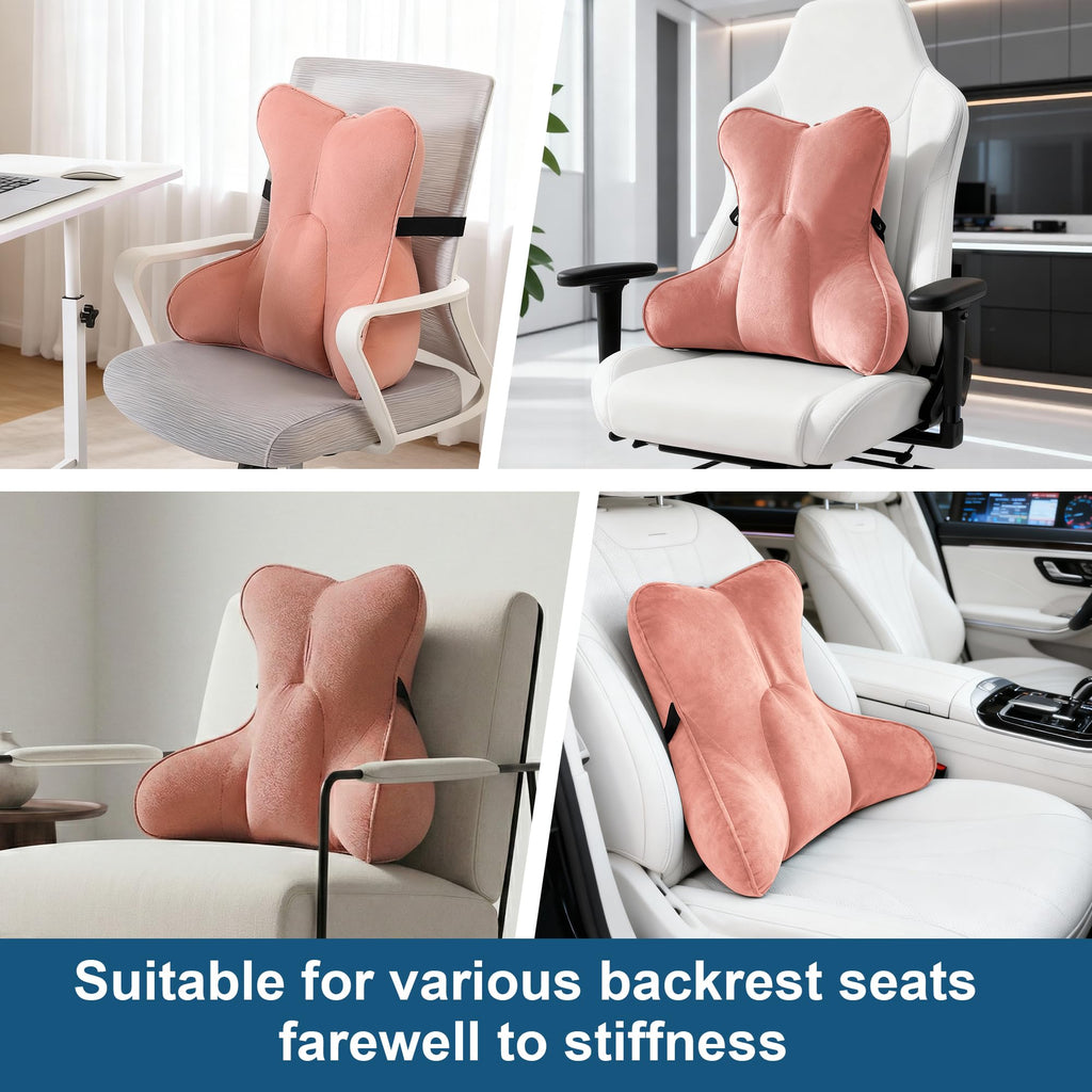 Ailuteie Lumbar Support Pillow for Lower Back Pain Relief – Multi-Functional Ergonomic Lumbar Cushion, Reading Pillow for Office Chair, Car Seat & Sofa