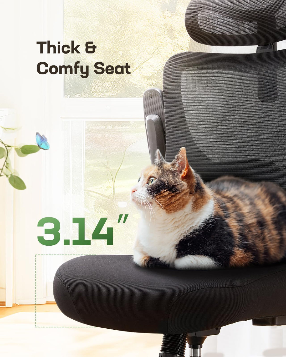 Marsail Ergonomic Office Chair with Adjustable 3D Armrests