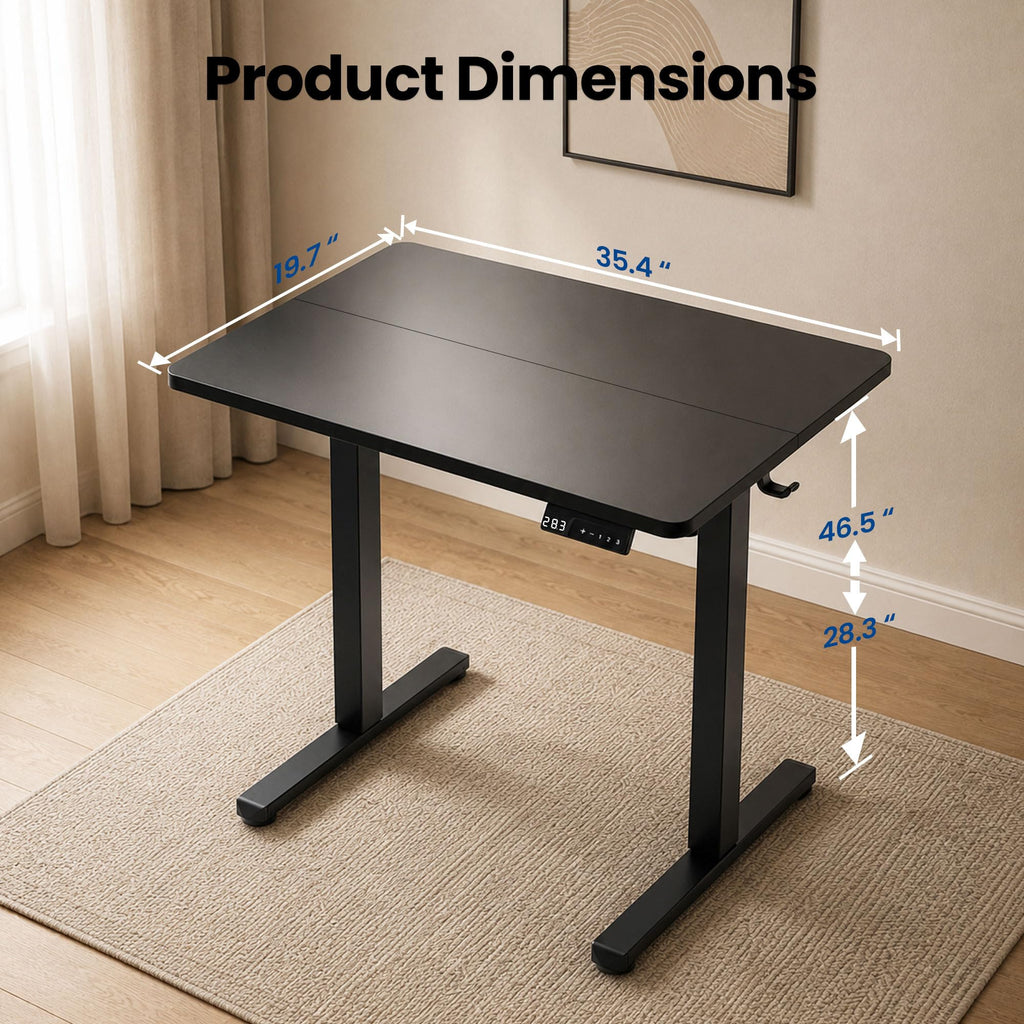 ExaDesk Height-Adjustable Standing Desk with Drawers