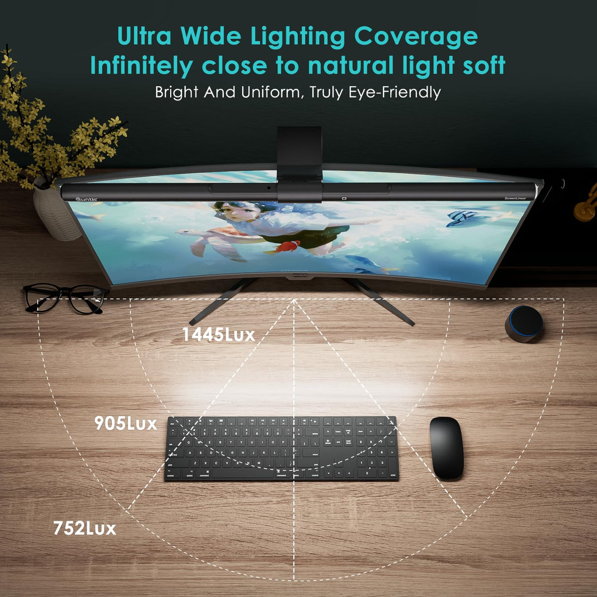Quntis 40cm USB RGB LED Monitor Light Bar for Gaming