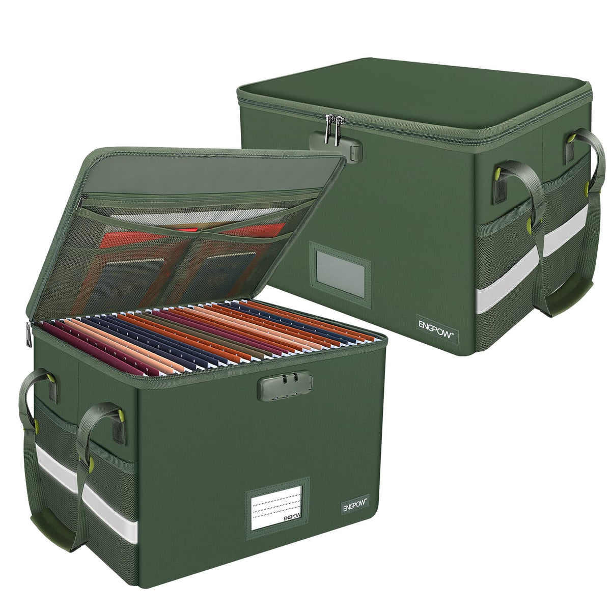 ENGPOW Fireproof File Storage Box with Lock for Office