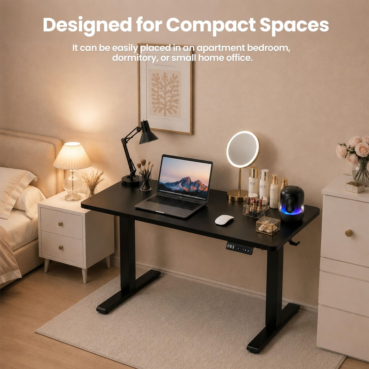 ExaDesk Height-Adjustable Standing Desk with Drawers