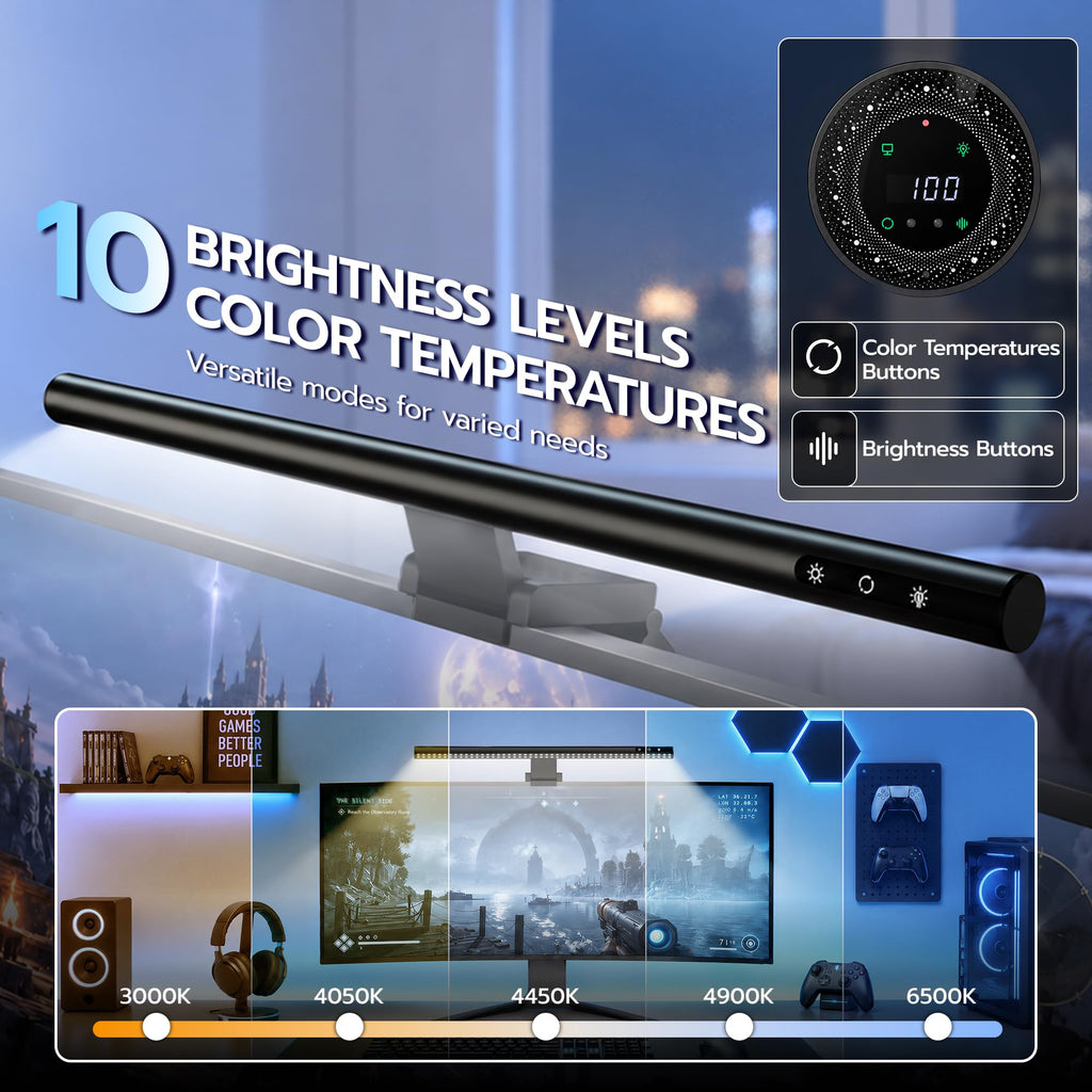 ARES WING USB Monitor Light Bar with Remote & Sedentary Alert