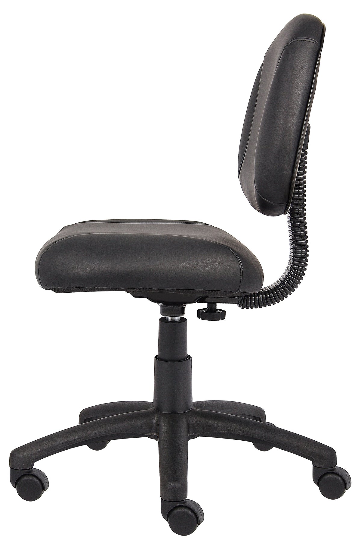 Boss Office Products Posture Task Chair Without Arms in Black, Low-Back (B305)