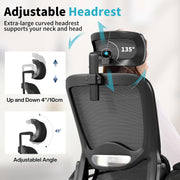 Nexthro 400 lb Ergonomic Mesh Office Chair with Headrest