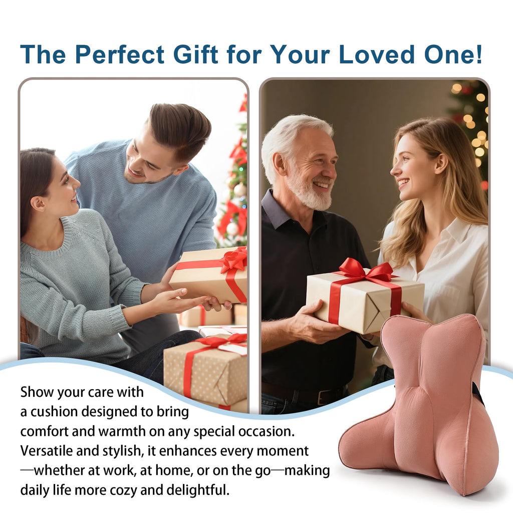 Ailuteie Lumbar Support Pillow for Lower Back Pain Relief – Multi-Functional Ergonomic Lumbar Cushion, Reading Pillow for Office Chair, Car Seat & Sofa