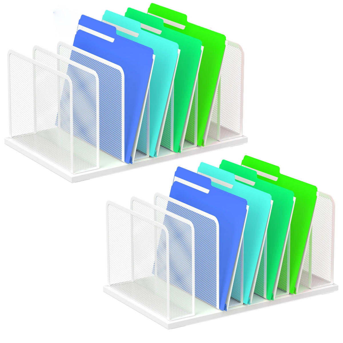 Kuntine.B Upright Mesh Desktop File Organizer for Office