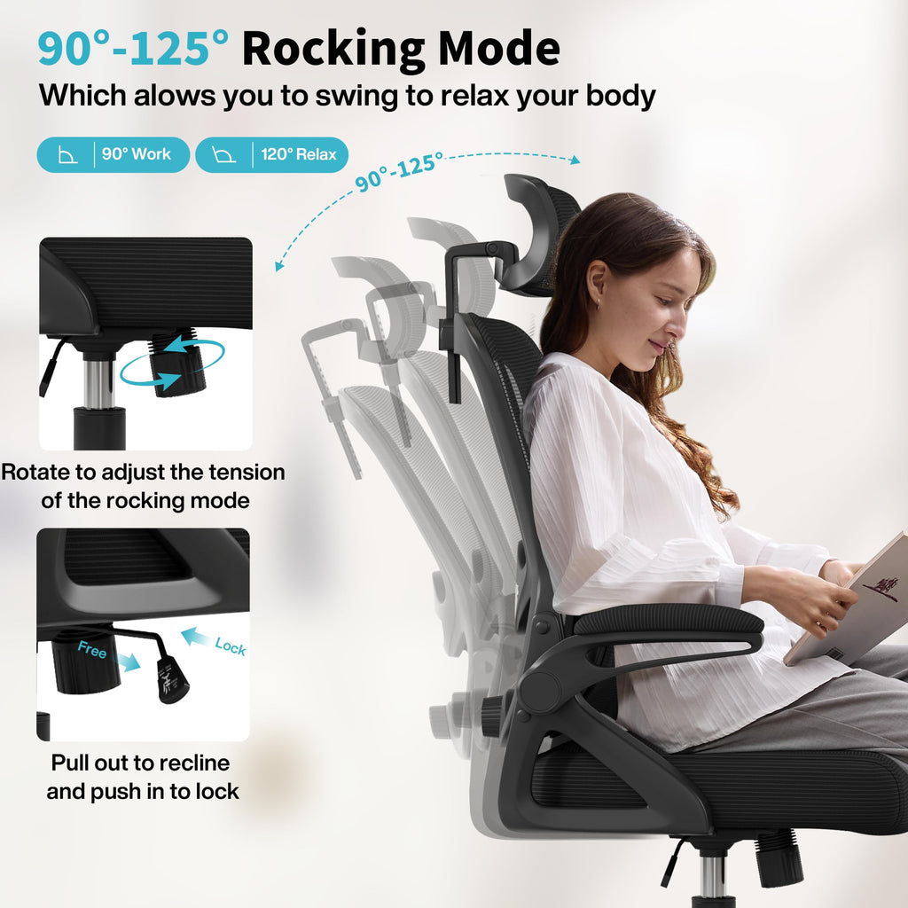 Nexthro 400 lb Ergonomic Mesh Office Chair with Headrest