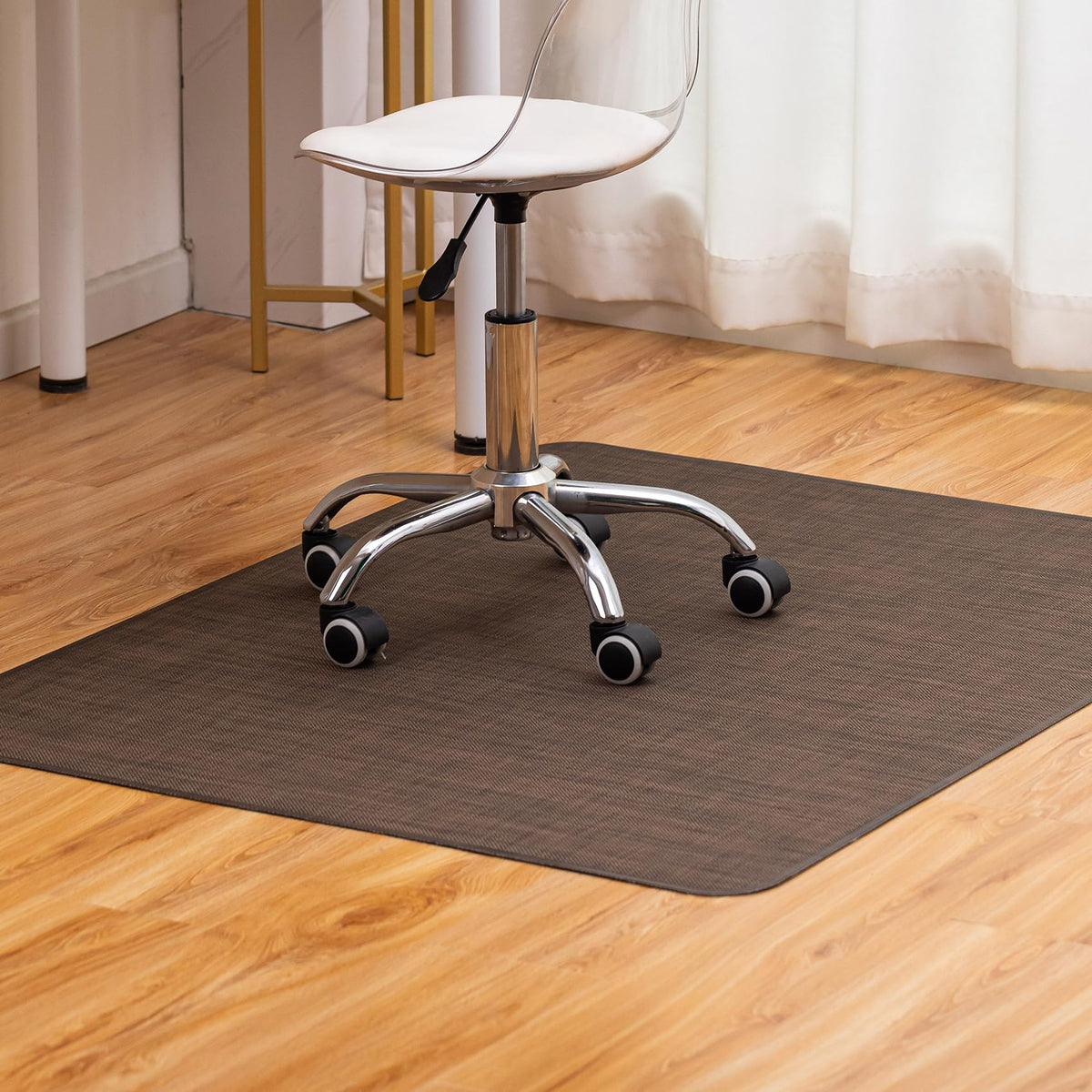 Heavy-Duty Non-Slip PVC Office Chair Mat for Hard Floors