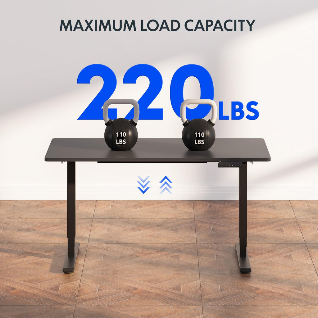 FLEXISPOT E6 3-Stage Dual Motor Electric Standing Desk Sit Stand Up Desk, Holds 220 lbs