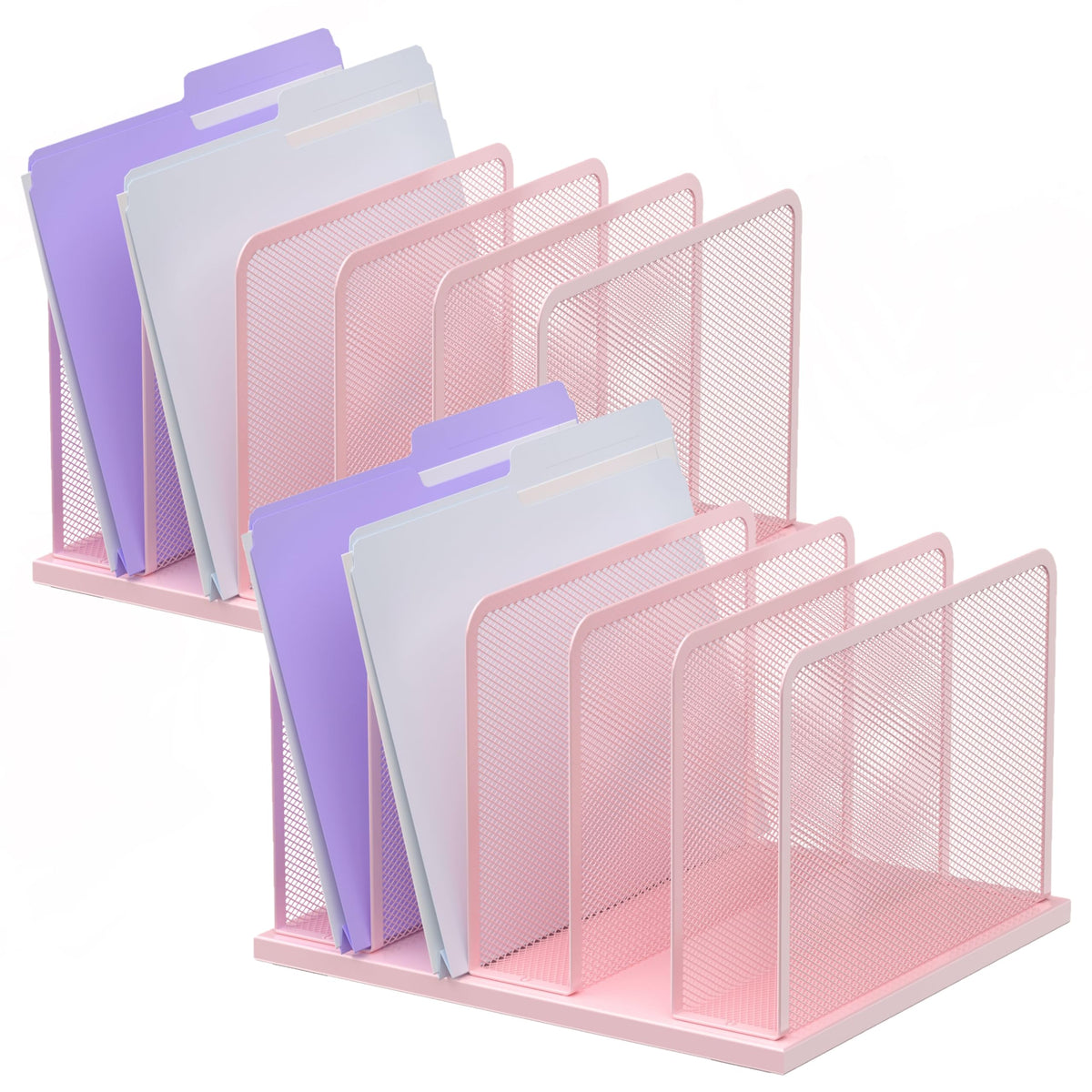 Kuntine.B Upright Mesh Desktop File Organizer for Office