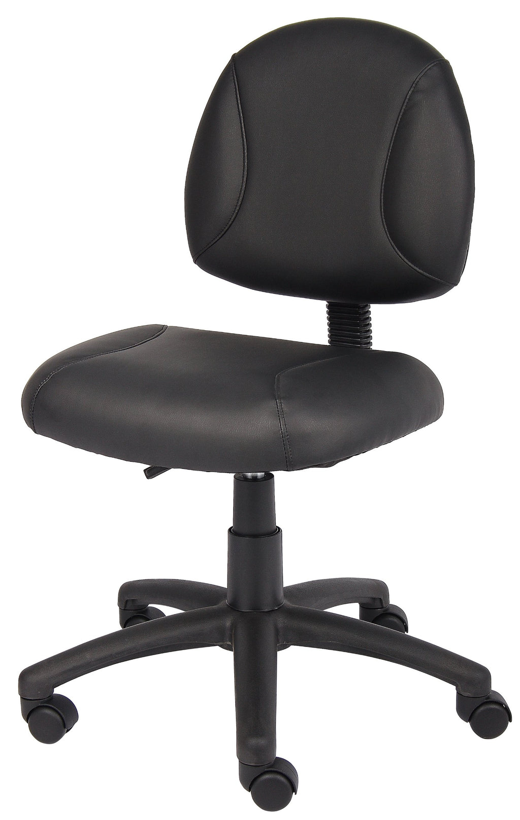 Boss Office Products Posture Task Chair Without Arms in Black, Low-Back (B305)