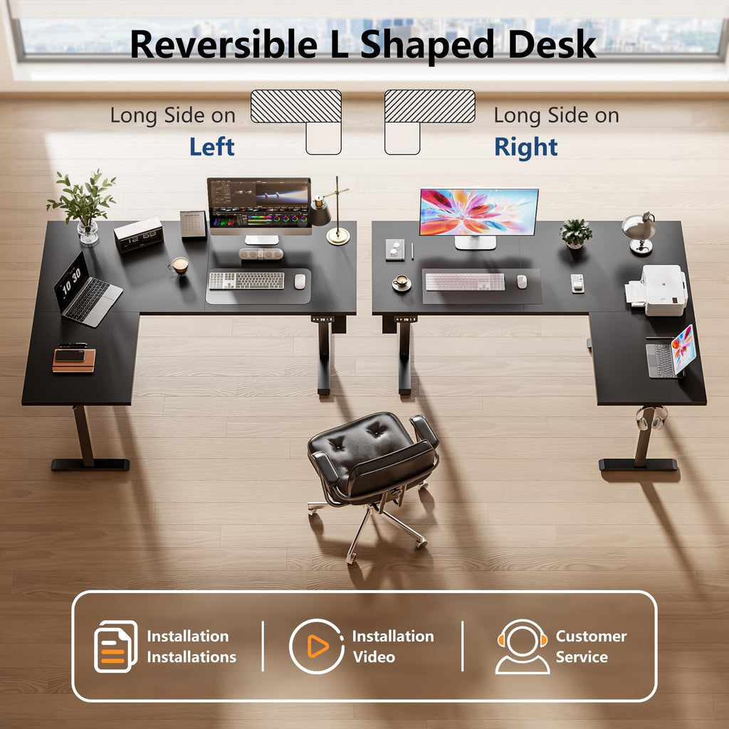 Korfile Standing Desk, Height Adjustable, Memory Presets