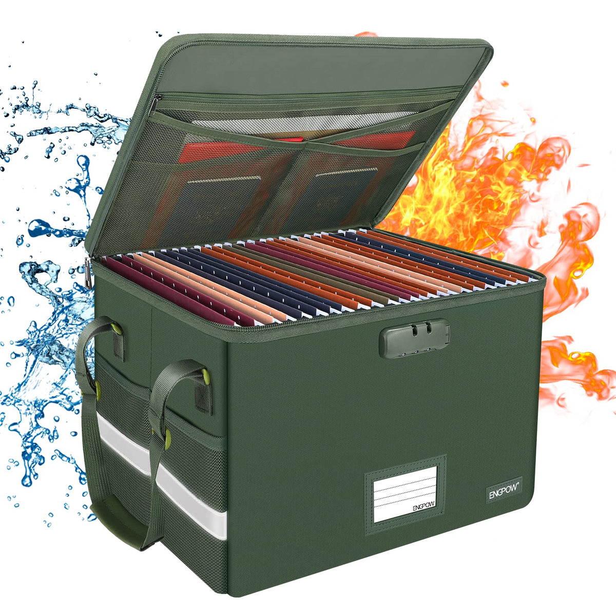 ENGPOW Fireproof File Storage Box with Lock for Office