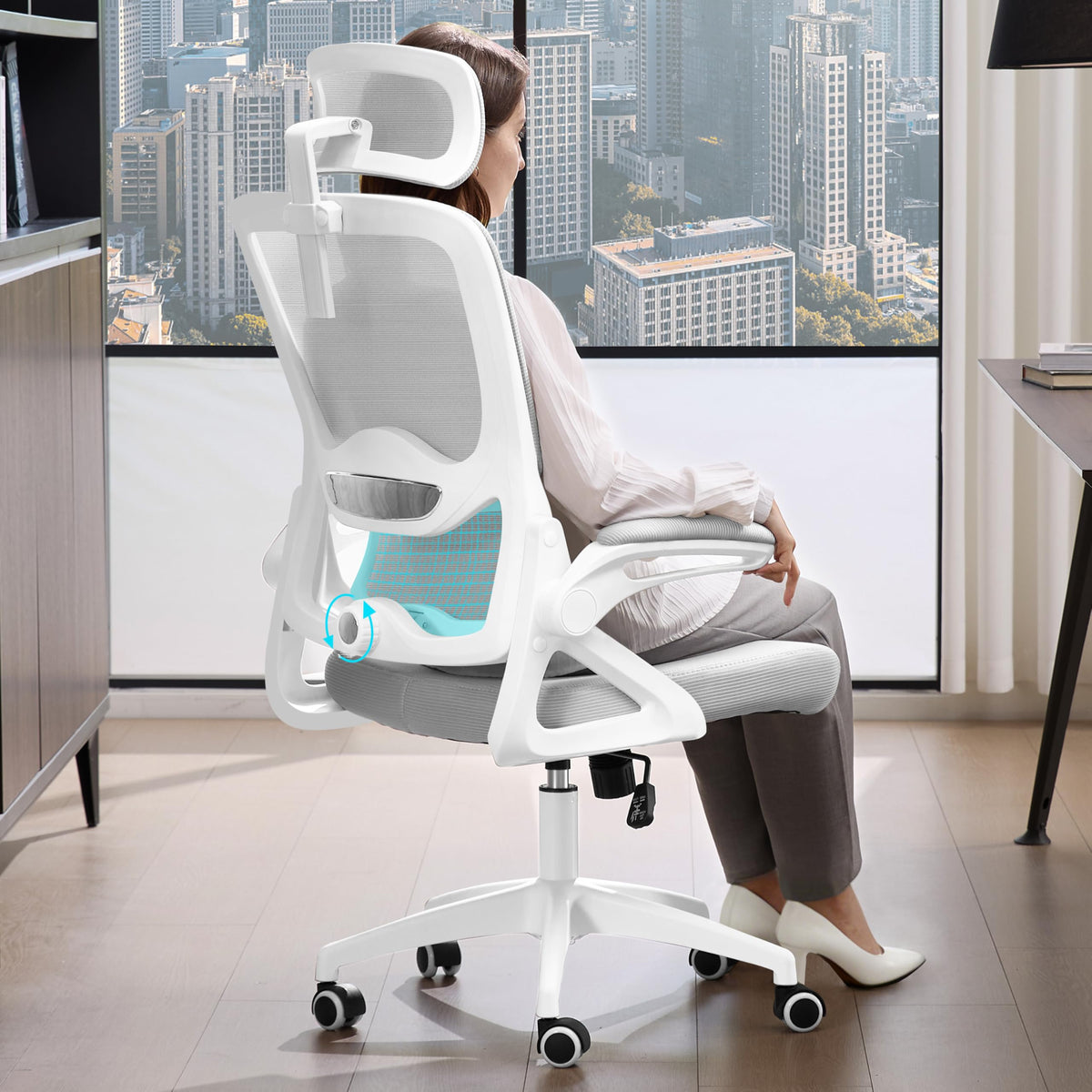 Nexthro 400 lb Ergonomic Mesh Office Chair with Headrest