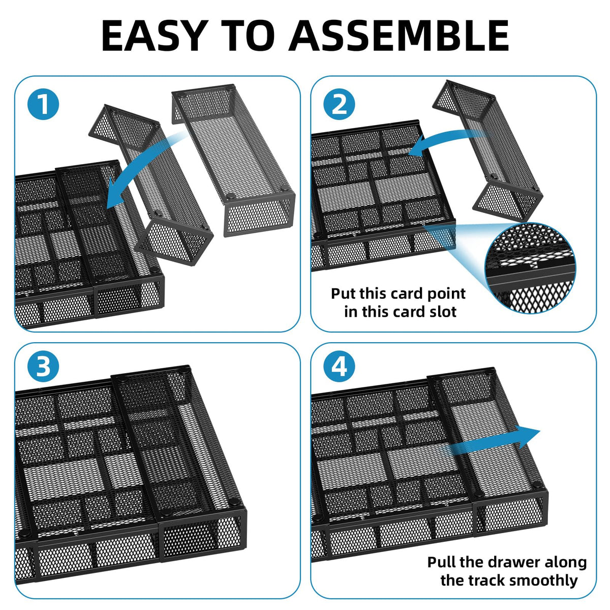 Marbrasse Expandable Desk Drawer Organizer with 10 Compartments