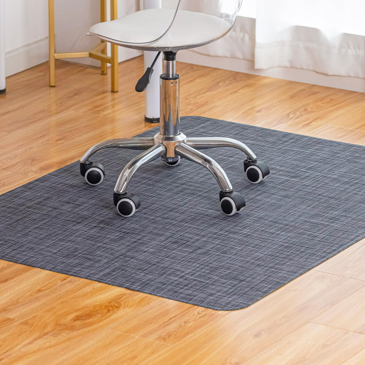 Heavy-Duty Non-Slip PVC Office Chair Mat for Hard Floors