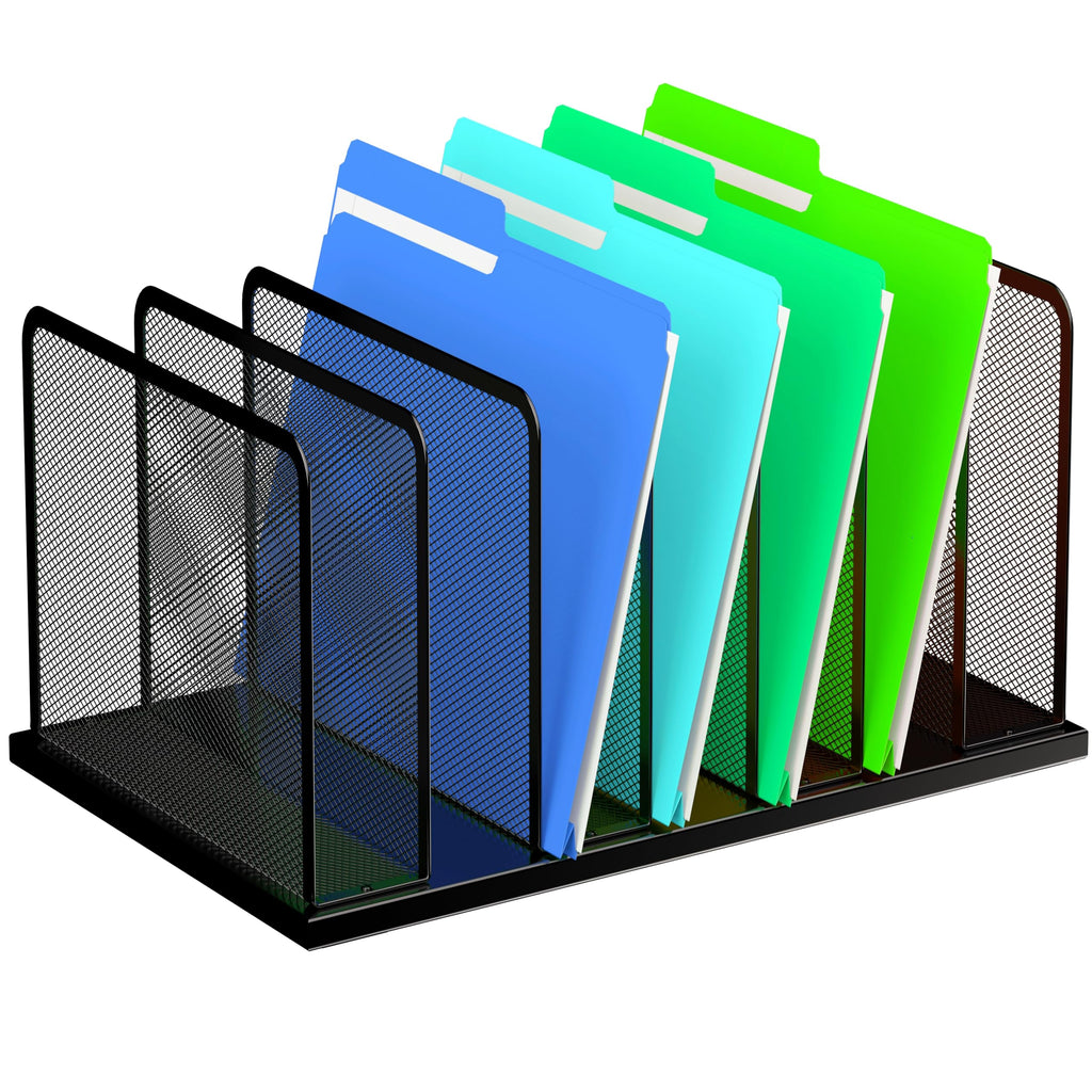 Kuntine.B Upright Mesh Desktop File Organizer for Office