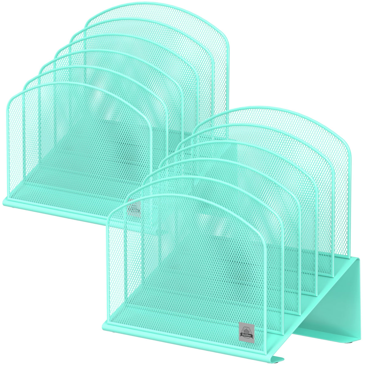 Delifox 5-Section Inclined Desktop File Organizer