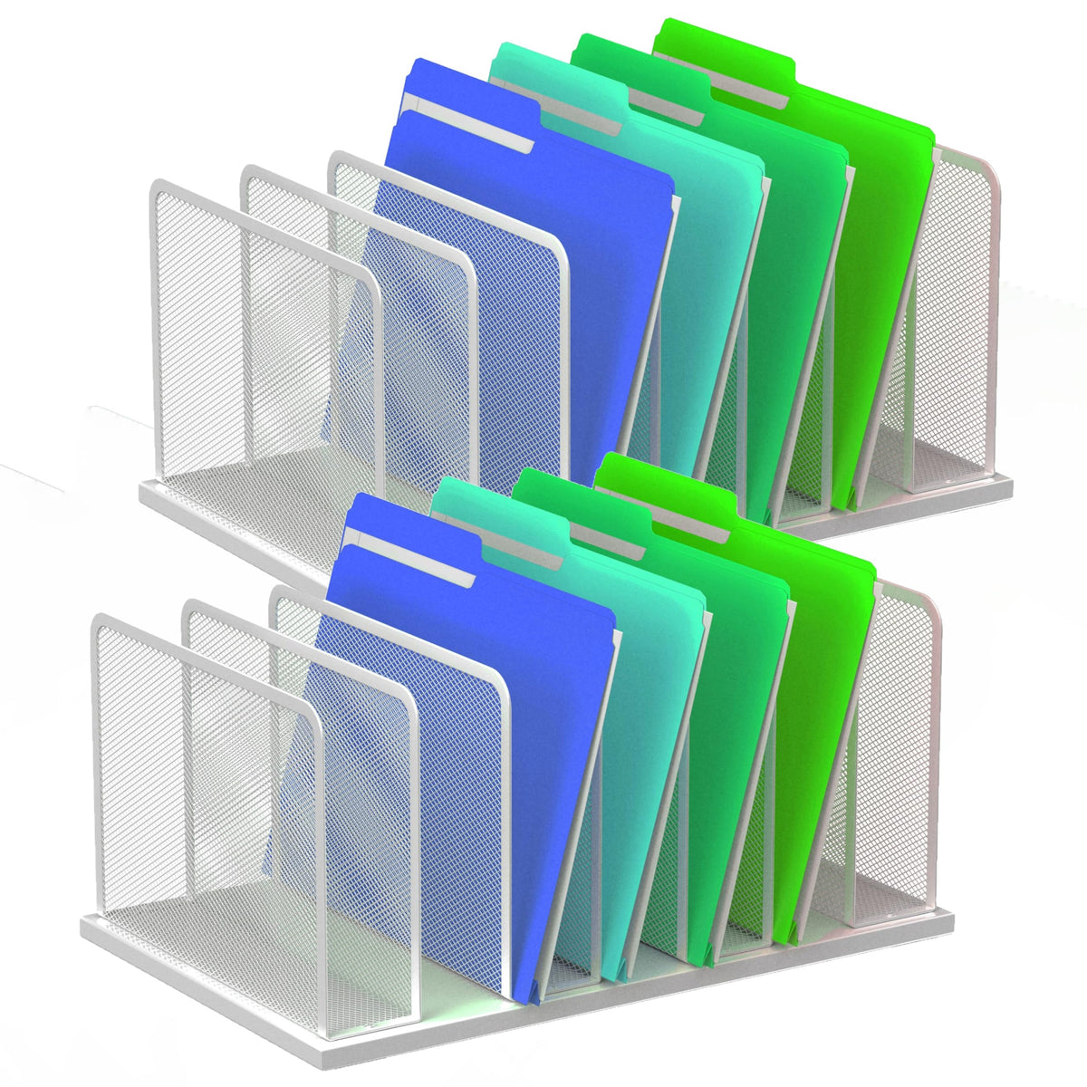 Kuntine.B Upright Mesh Desktop File Organizer for Office
