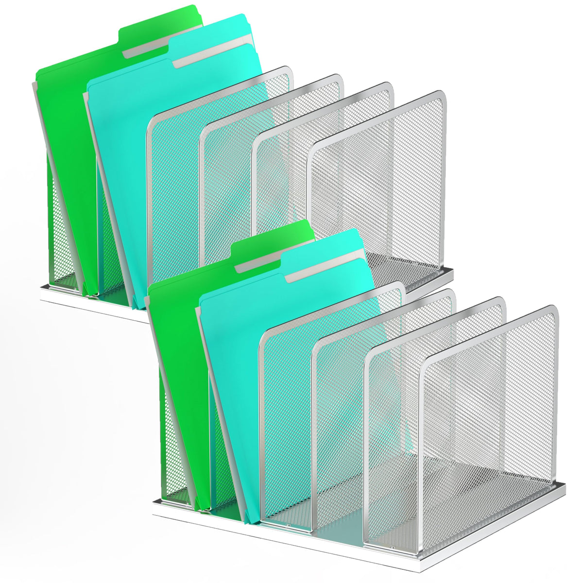 Kuntine.B Upright Mesh Desktop File Organizer for Office