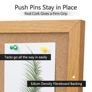 Framed Cork Bulletin Board for Home, School & Office