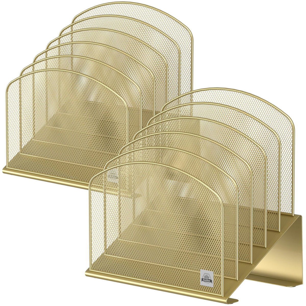 Delifox 5-Section Inclined Desktop File Organizer